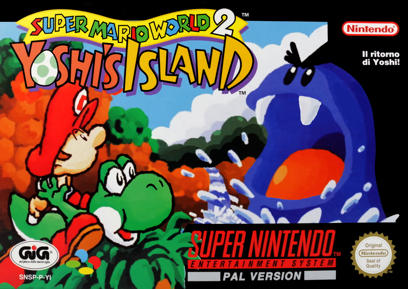 Super Mario World 2: Yoshi's Island - Boxart ITA