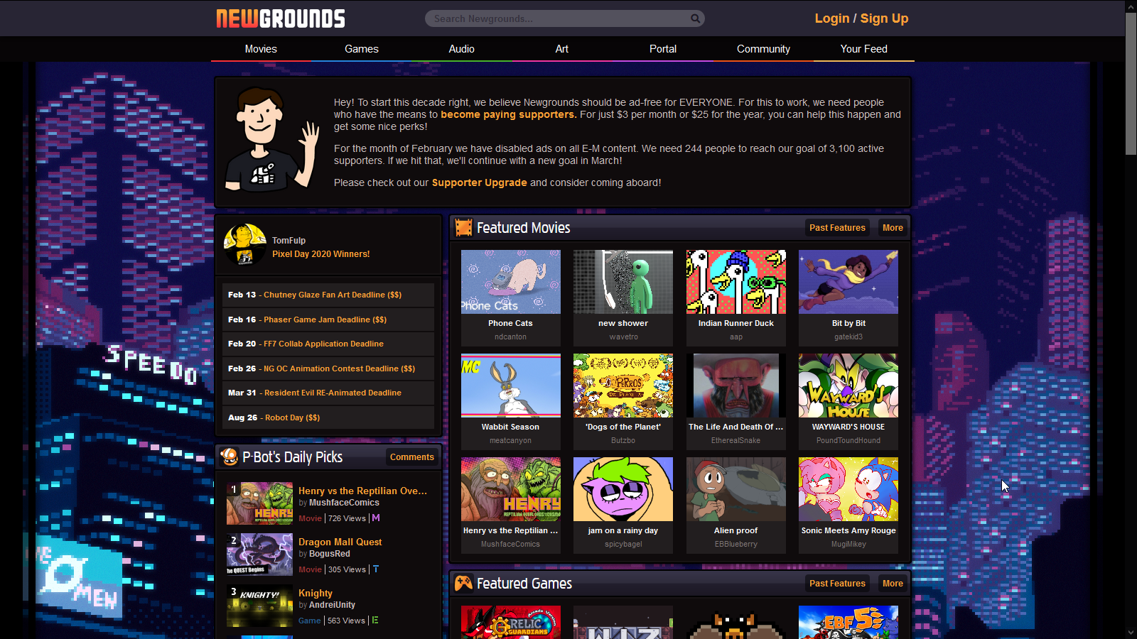 flashpoint newgrounds homepage
