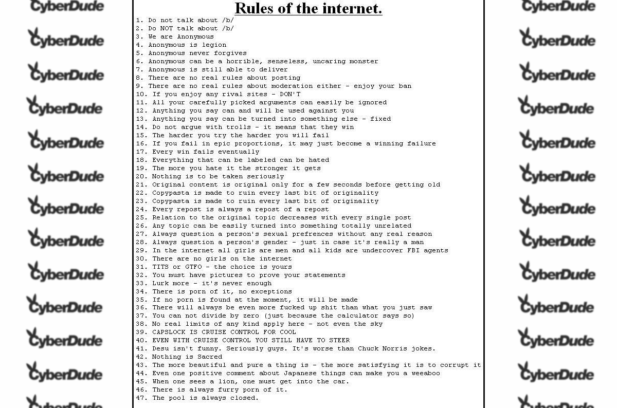 Rules of the Internet - Prototipo